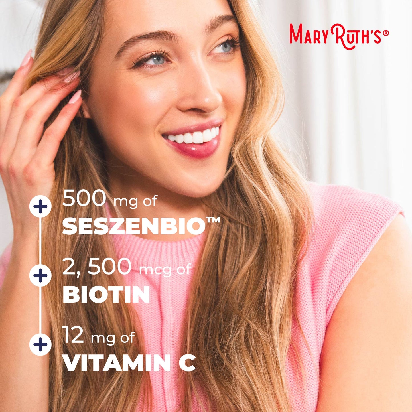 Daily Liquid Hair Formula for Women, Supports The Look Of Thicker & Stronger‑Looking Hair